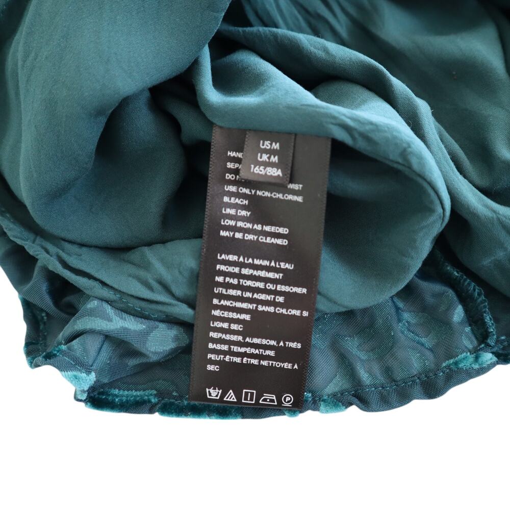 Urban Outfitters Womens Lexi Velvet Cowl Neck Mini Dress Size Medium Green Swing - Picture 9 of 14